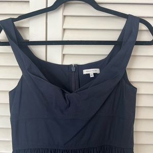 Rebecca Taylor Slub Sateen A-Line Midi Dress